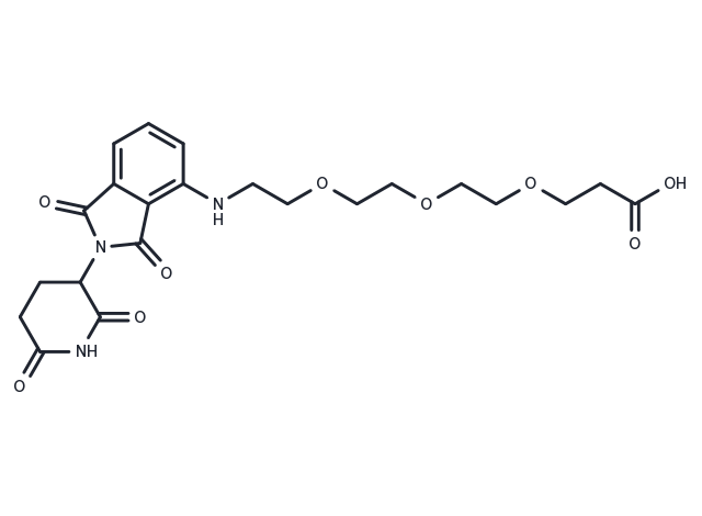 Pomalidomide-PEG3-CO2H Chemical Structure