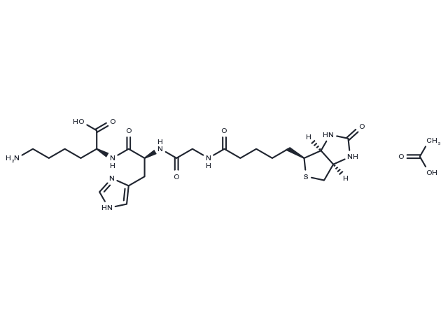 Biotinoyl tripeptide-1 Acetate Chemical Structure