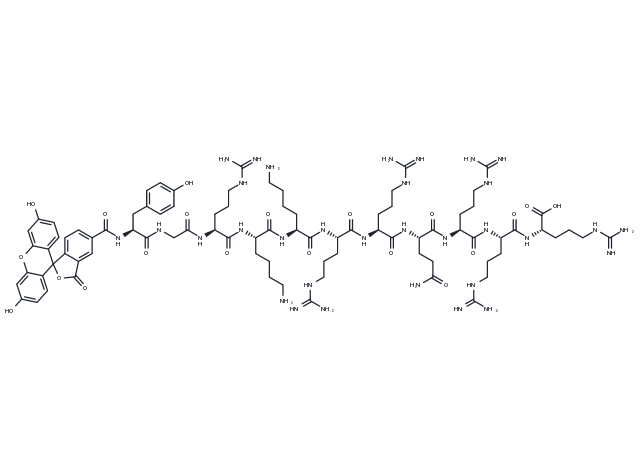 TAT (47-57), FAM-labeled Chemical Structure