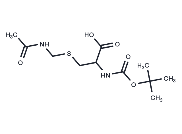 S-(Acetamidomethyl)-N-(tert-butoxycarbonyl)-L-cysteine Chemical Structure