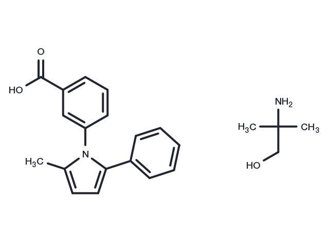 Benzoic acid, m-(2-methyl-5-phenylpyrrol-1-yl)-, compd. with 2-amino-2-methyl-1-propanol (1:1) Chemical Structure