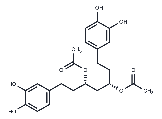 1,7-Bis(3,4-dihydroxyphenyl)heptane-3,5-diyl diacetate Chemical Structure
