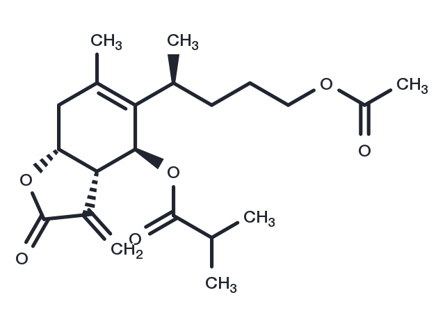 1-O-Acetyl-6-O-isobutyrylbritannilactone Chemical Structure