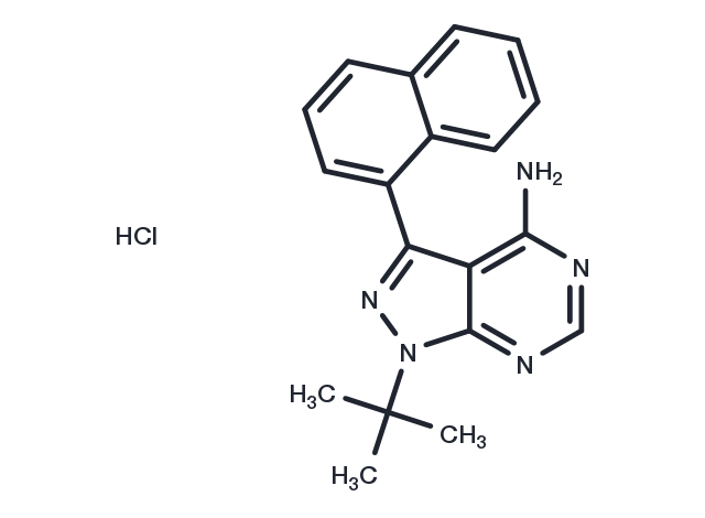 TargetMol Chemical Structure 1-Naphthyl PP1 hydrochloride