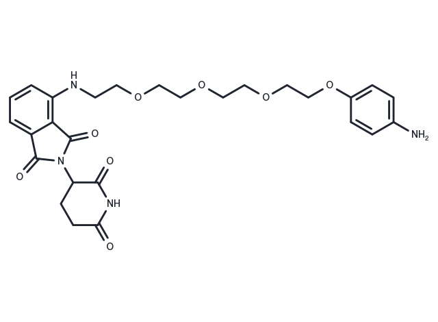 TargetMol Chemical Structure Pomalidomide-PEG4-Ph-NH2