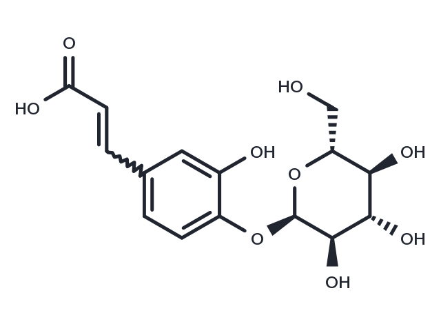 Caffeic acid 4-O-glucoside Chemical Structure