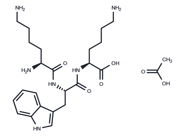 H-Lys-Trp-Lys-OH acetate Chemical Structure