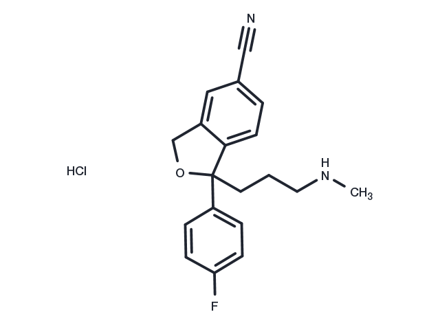 rac Desmethyl Citalopram Hydrochloride Chemical Structure
