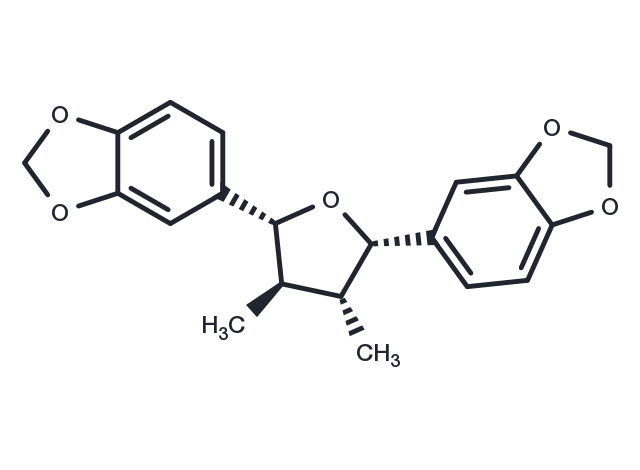 TargetMol Chemical Structure rel-(8R,8'R)-Dimethyl-(7S,7'R)-bis(3,4-methylenedioxyphenyl)tetrahydro-furan