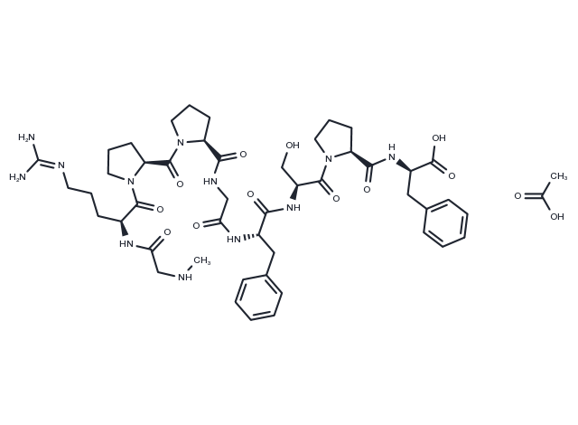 TargetMol Chemical Structure Sar-[D-Phe8]-des-Arg9-Bradykinin acetate