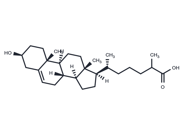 3β-hydroxy-5-Cholestenoic Acid Chemical Structure