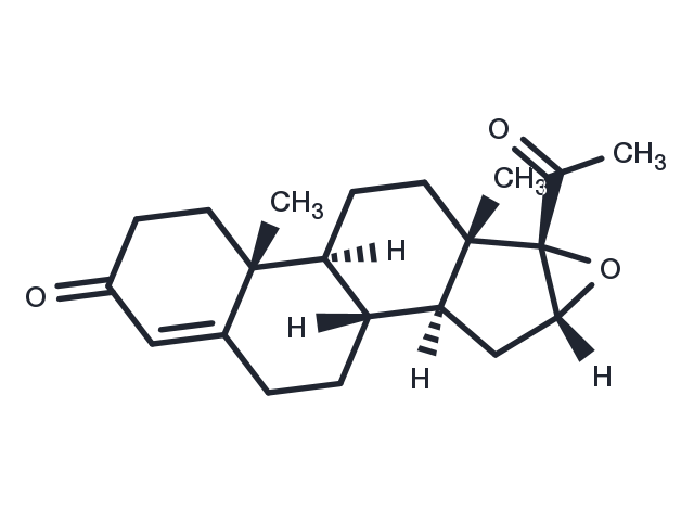 TargetMol Chemical Structure 16a,17a-Epoxy-4-Pregnen-3,20-Dione