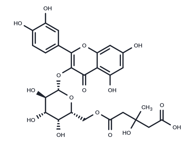 6''-O-(3-Hydroxy-3-methylglutaroyl)hyperin Chemical Structure