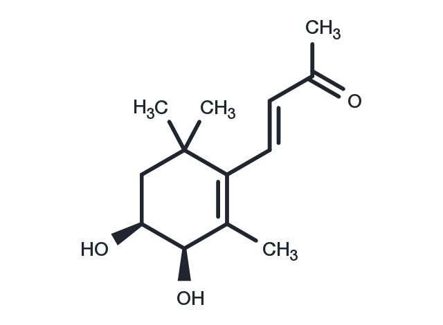 cis-3,4-Dihydroxy-beta-ionone Chemical Structure