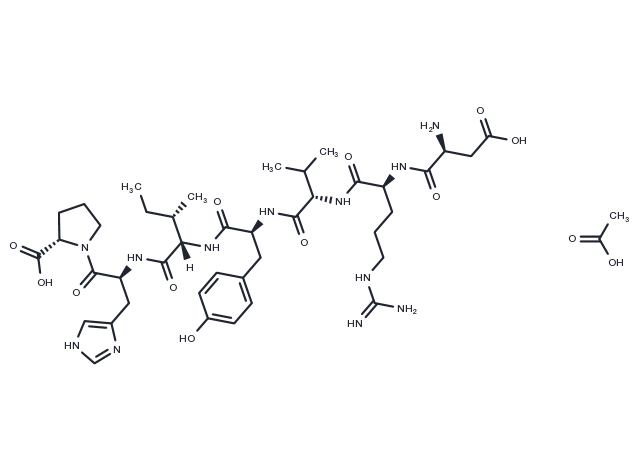 Angiotensin Fragment 1-7 (acetate) Chemical Structure