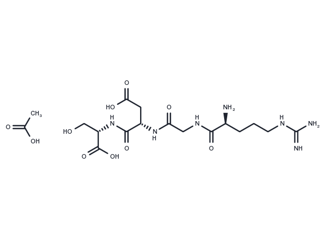 TargetMol Chemical Structure Arg-Gly-Asp-Ser acetate