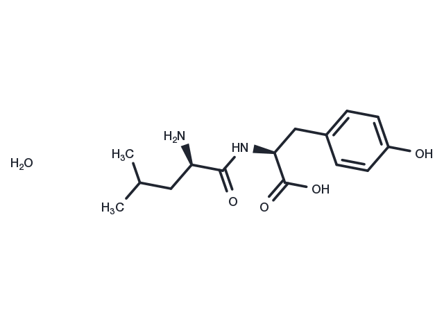 (S)-2-((R)-2-Amino-4-methylpentanamido)-3-(4-hydroxyphenyl)propanoic acid hydrate Chemical Structure