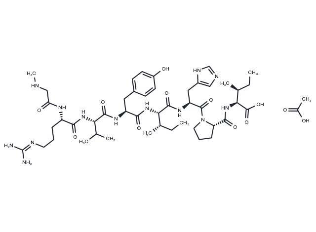 TargetMol Chemical Structure [Sar1, Ile8]-Angiotensin II acetate