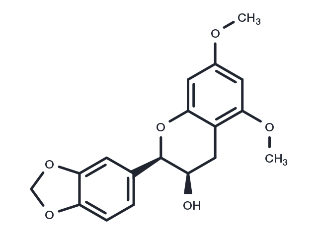 3-Hydroxy-5,7-dimethoxy-3',4'-methylenedioxyflavan Chemical Structure