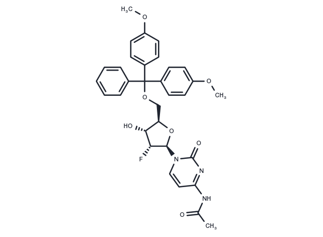 5'-O-DMT-N4-Ac-2'-F-dC Chemical Structure