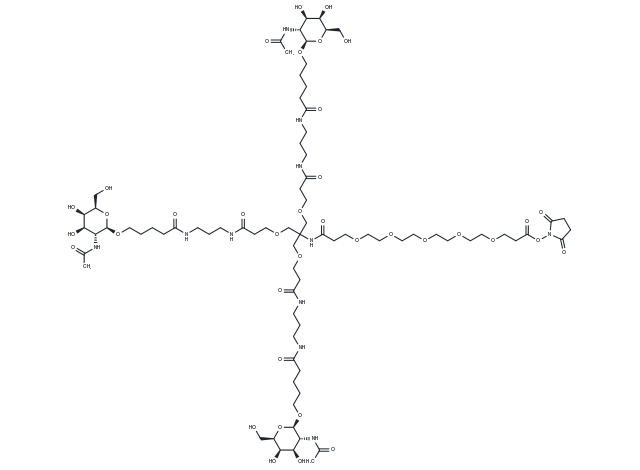 Tri-GalNAc-NHS ester Chemical Structure