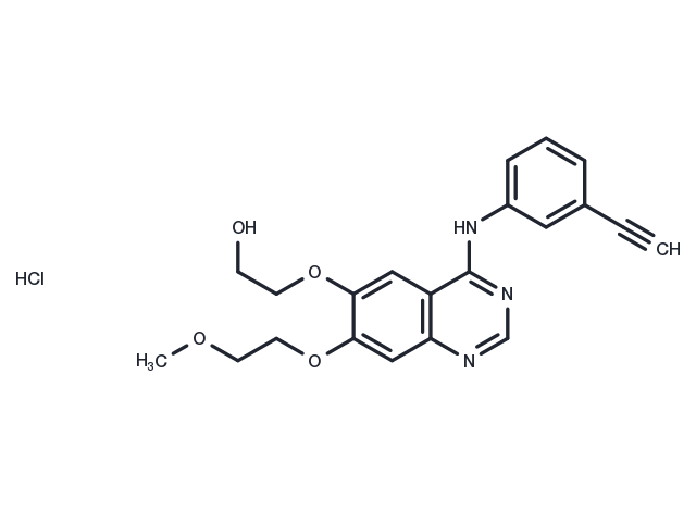 TargetMol Chemical Structure Desmethyl Erlotinib hydrochloride