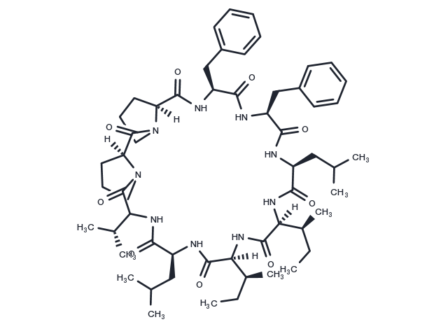 Cyclolinopeptide A Chemical Structure