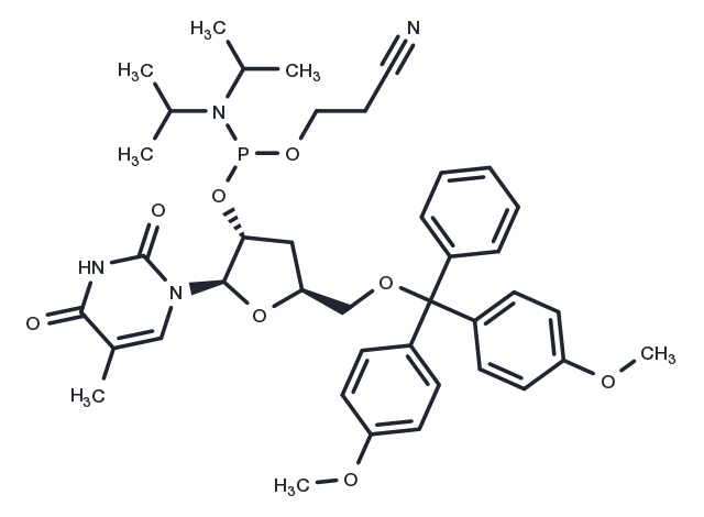 5-Me-3’-dU-2’-phosphoramidite Chemical Structure