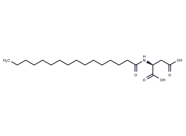 Palmitoyl-L-aspartic acid Chemical Structure