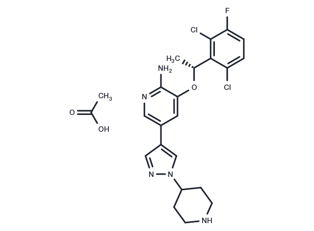 Crizotinib acetate Chemical Structure