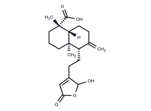 TargetMol Chemical Structure 16-Hydroxy-8(17),13-labdadien-15,16-olid-19-oic acid