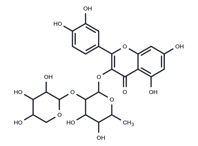 Quercetin 3-(2-xylosylrhamnoside) Chemical Structure