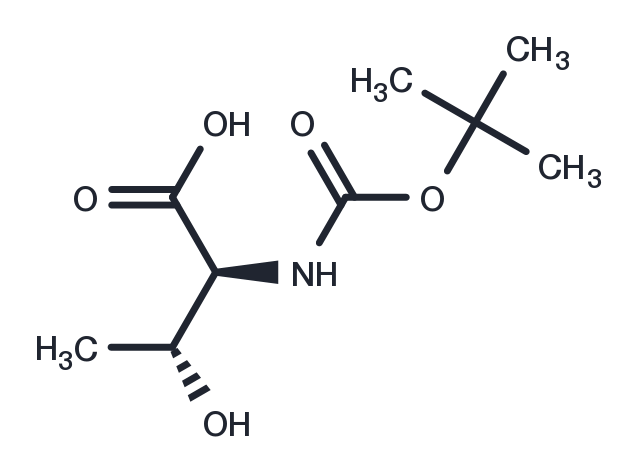 (2S,3R)-2-((tert-Butoxycarbonyl)amino)-3-hydroxybutanoic acid Chemical Structure