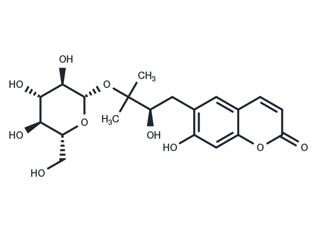 Peucedanol 3'-O-glucoside Chemical Structure