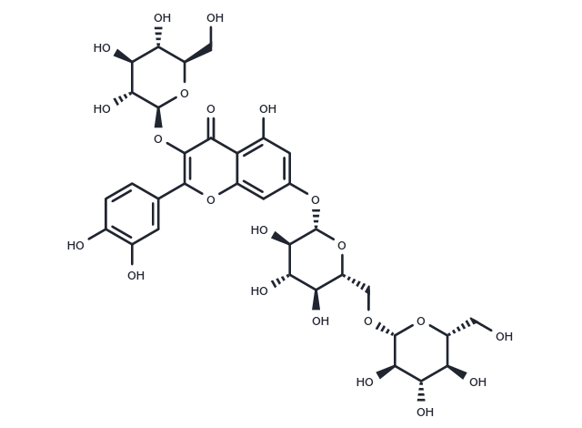 Quercetin-3-O-β-D-glucose-7-O-β-D-gentiobiosiden Chemical Structure