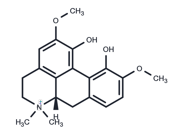 (+)-Magnoflorine Chemical Structure