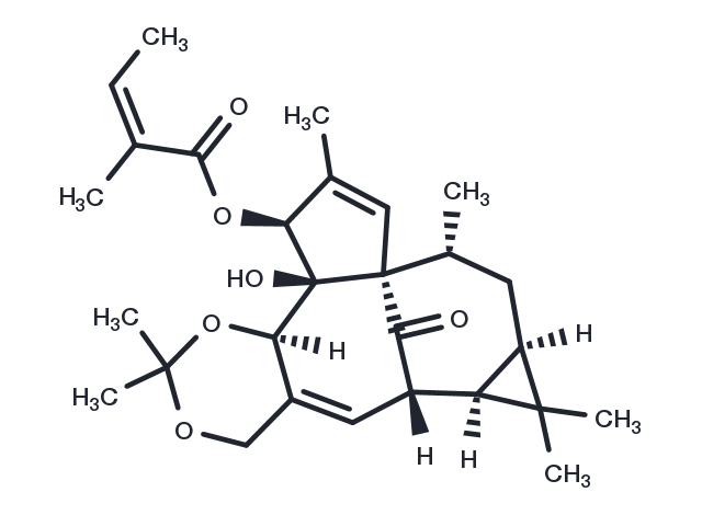 Ingenol-5,20-acetonide-3-O-angelate Chemical Structure