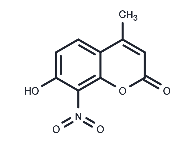 7-hydroxy-4-methyl-8-nitrocoumarin Chemical Structure
