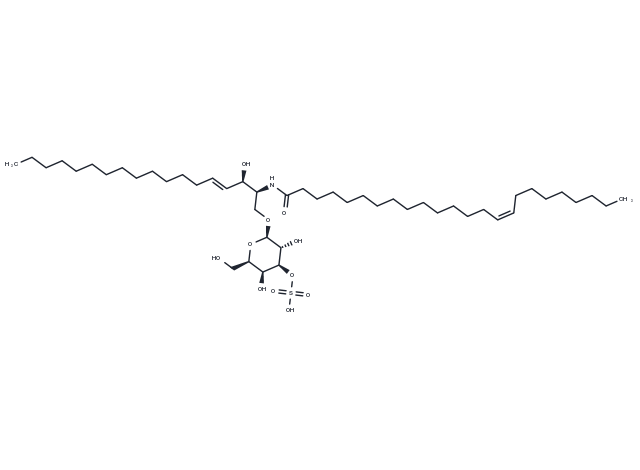 C24:1 3'-sulfo Galactosylceramide (d18:1/24:1(15Z)) Chemical Structure
