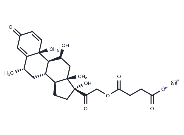 TargetMol Chemical Structure 6α-Methylprednisolone 21-hemisuccinate sodium salt