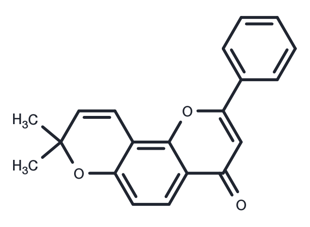 6'',6''-Dimethylpyrano[2'',3'':7,8]flavone Chemical Structure