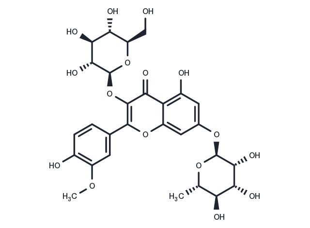 Isorhamnetin 3-glucoside-7-rhamnoside Chemical Structure