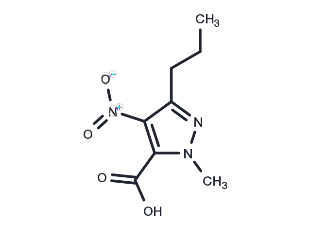 1-Methyl-4-nitro-3-propyl-1H-pyrazole-5-carboxylic acid Chemical Structure