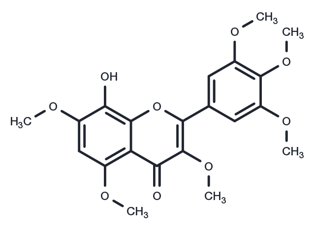 8-Hydroxy-3,5,7,3',4',5'-hexamethoxyflavone Chemical Structure