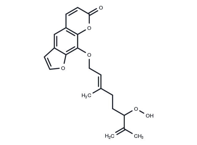 TargetMol Chemical Structure 8-(6-Hydroperoxy-3,7-dimethyl-2,7-octadienyloxy)psoralen