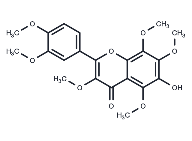 6-Hydroxy-3,3',4',5,7,8-hexamethoxyflavone Chemical Structure