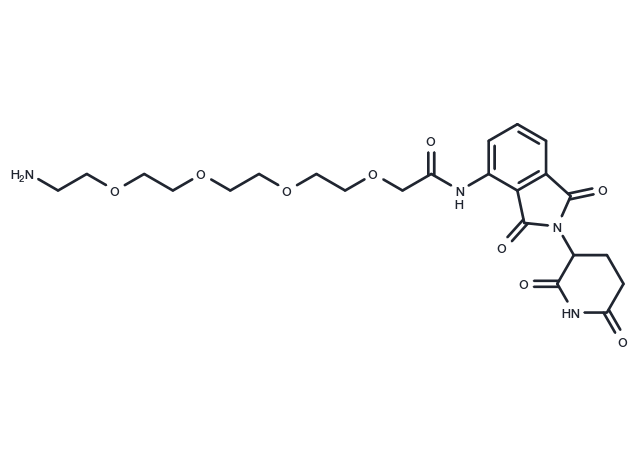 Pomalidomide-amino-PEG4-NH2 Chemical Structure
