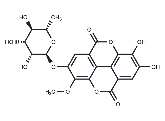 3-O-Methylellagic acid 4-O-rhamnoside Chemical Structure