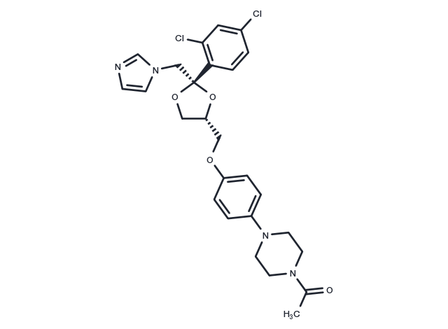 (-)-Ketoconazole Chemical Structure