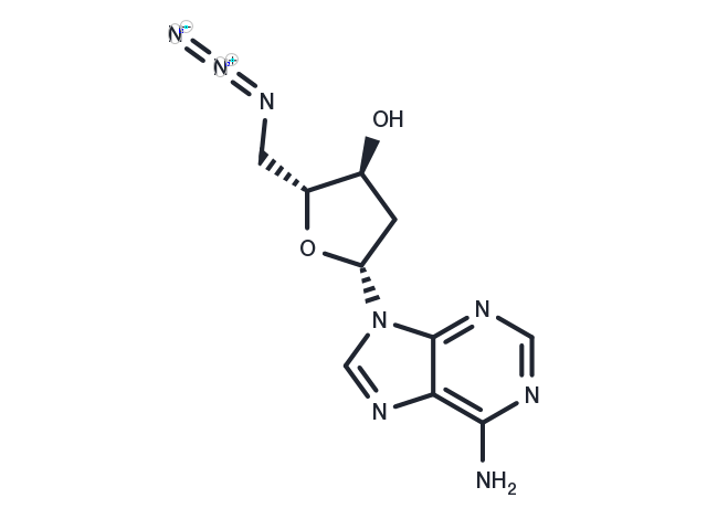 5’-Azido-2’,5’-dideoxyadenosine Chemical Structure